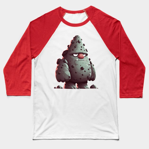 Stone Golem Baseball T-Shirt by Dmytro